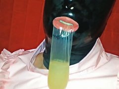 Cum Filled Condom 12 Cumshot Semen Bukkake Mask Latex